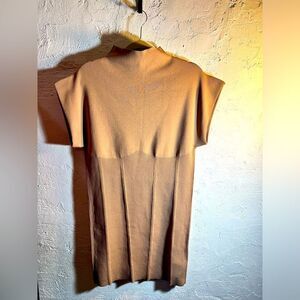 Anthropologie NWT sweater dress, cedar/camel color-on trend. Great for layering
